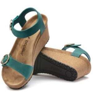 Birkenstock - Papillio - Teal/Green Wedge Sandal (US Size: 9) (Europe Size: 39)